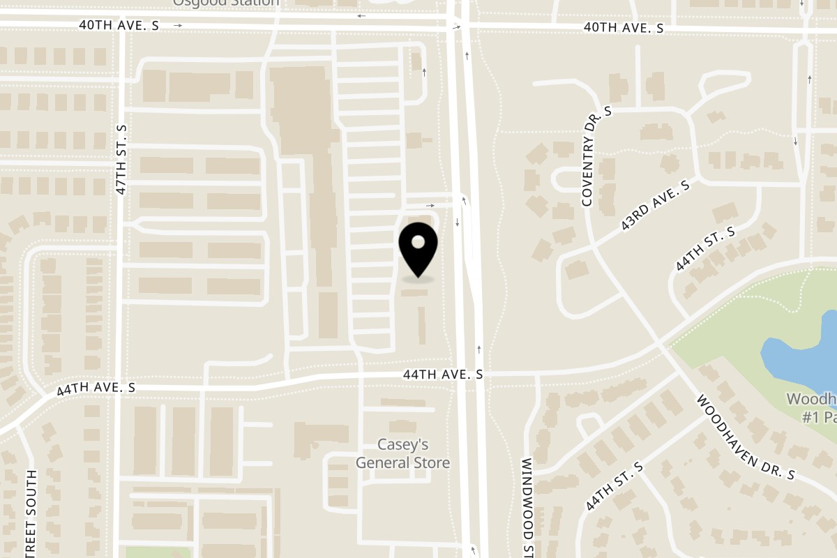 Map showing the location of SouthTown PourHouse on 4281 45th St S Ste. 104 in Fargo
